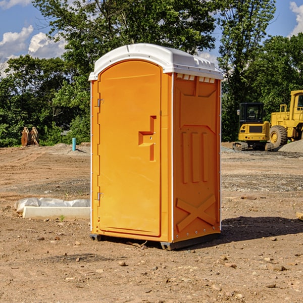 how often are the porta potties cleaned and serviced during a rental period in Villas FL